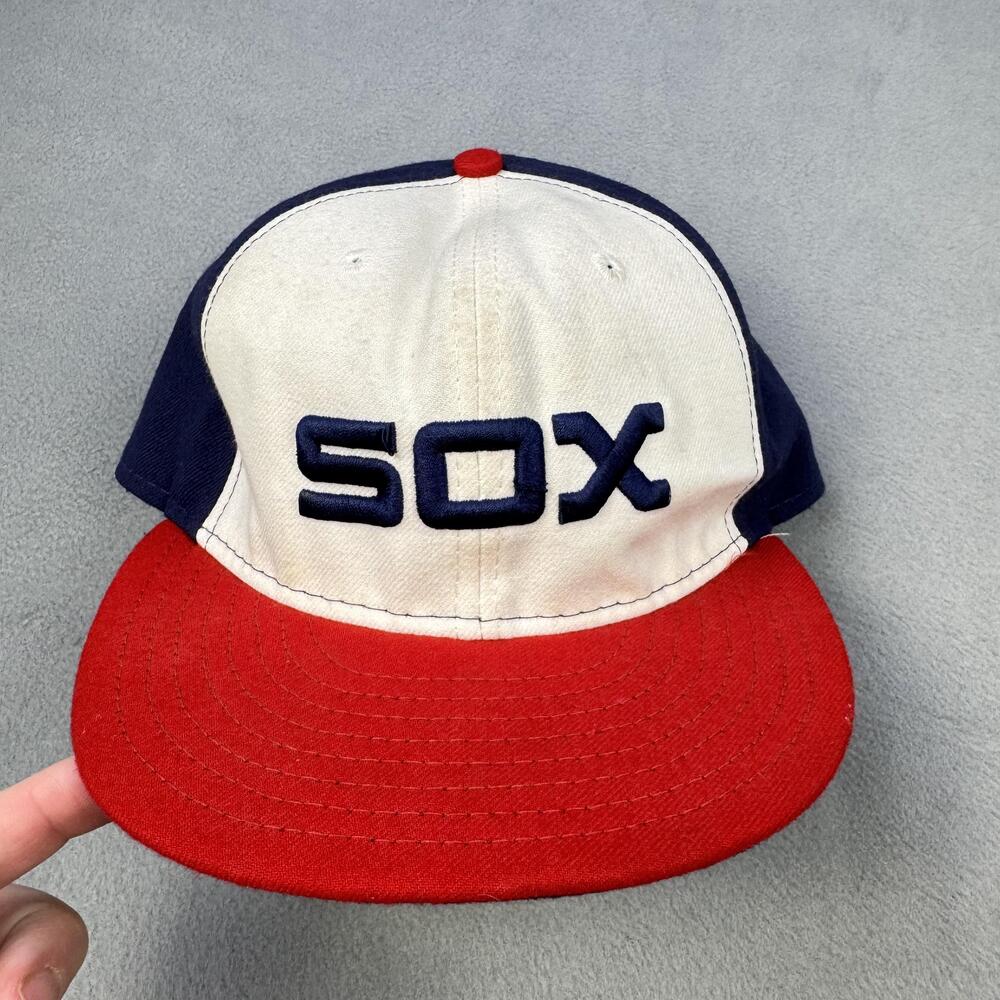 Chicago White Sox Hat Cap Fitted Mens 7 Navy Red MLB Baseball 59FIFTY New Era